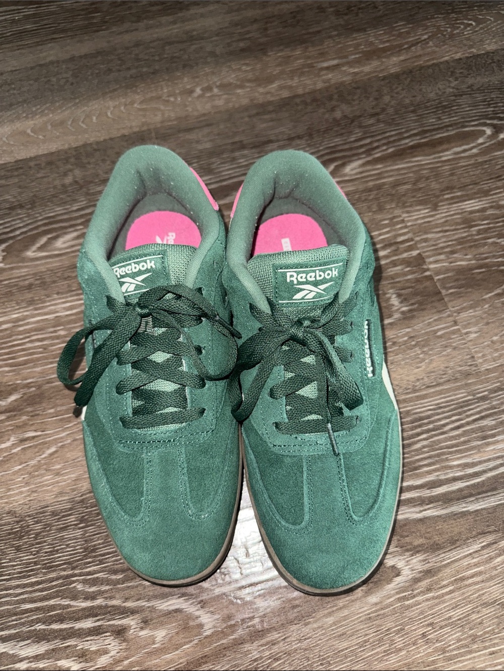 Reebok Women's Dark Green Suede Casual Sneaker